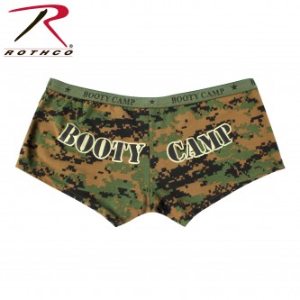 3977-L Rothco Women's Casual Army Lounging Shorts Military Booty Shorts[Woodland Digital Camo Booty 