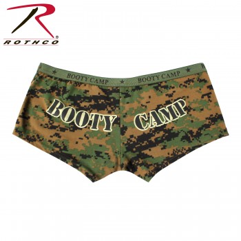 3977-M Rothco Women's Casual Army Lounging Shorts Military Booty Shorts[Woodland Digital Camo Booty 