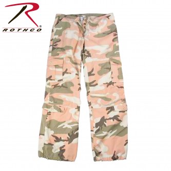 Rothco 3996-S Subdued Pink Camouflage Vintage Paratrooper Women's BDU Fatigue Pant[Small]