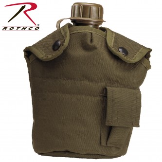 Rothco Enhanced Nylon 1Qt Canteen Cover, Olive Drab Size