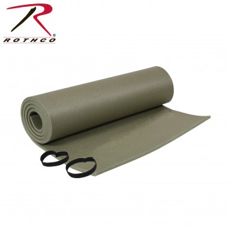 4089 Rothco Foam Sleeping Pad With Ties - Olive Drab 
