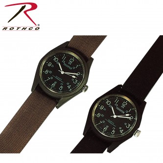 4105 - BLACK Rothco Field Watch Black Water Resistant 