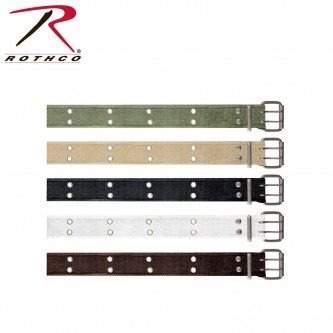 Rothco 4171/KI-S Vintage Military Pistol Belt With Tactical Double Prong Buckle[Khaki Small (35