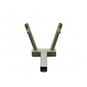 Hitch Mounted Dual Flag Holder Kit, Locas Green. Made in the USA.
