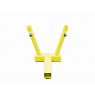 Hitch Mounted Dual Flag Holder Kit, Lemon Peel. Made in the USA.