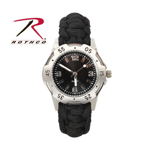4253-9 Rothco Paracord Bracelet Watch-Waterproof 30M depth 9