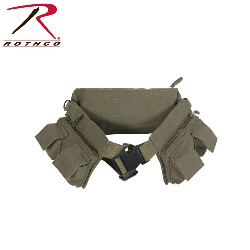4257 Rothco Heavyweight Canvas 7 Pocket Military Style Fanny Pack[Olive Drab] 
