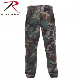 Rothco Vintage Vietnam Era Rip-Stop Camouflage 6 Pocket Fatigue Cargo Pants[Woodland Camo,2X-Large] 