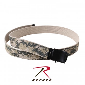 4280 Rothco Military Camouflage Solid Cotton Web Belt With Buckle[44