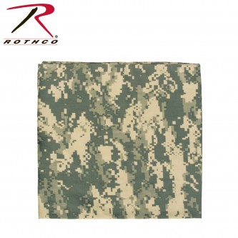 Rothco Large Military Cotton Camouflage Or Solid Biker Bandana (27