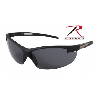 4353 Rothco AR-7 Black Frame Police Tactical Sport Glasses [Black Frame/Smoke Lens] 