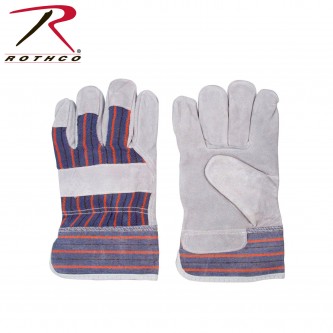 Rothco 4367 Big John Leather Construction Heavy Duty Work Gloves