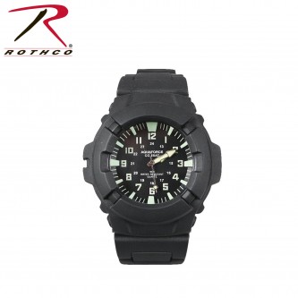 4379 Rothco Aquaforce Combat Watch-Quartz-Luminous Hands-Hour Marker 