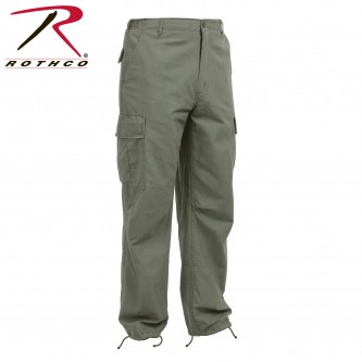 4388-2X Rothco Vintage Vietnam Era Rip-Stop Camouflage 6 Pocket Fatigue Cargo Pants[Olive Drab,2X-La