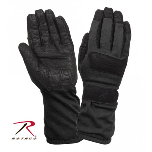 4421 Rothco Black Size Medium Fire Resistant Griplast Military Gloves