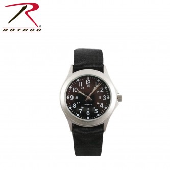 4427 Rothco Military Style Quartz Watch Black 