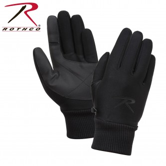Rothco 4464 Black Size Small Wind & Water Proof Fleece Lined All Weather Stretch Gloves