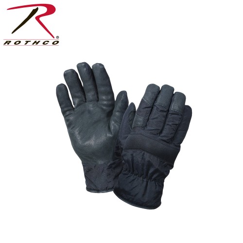 4494 Rothco Black Size Medium Insulated Nylon Cold Weather Windproof Gloves