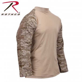 45022-3X Tactical Airsoft Combat Long Sleeve Lightweight Shirt Rothco[Deseret Digital Camo,3XL] 
