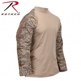 45020-M Tactical Airsoft Combat Long Sleeve Lightweight Shirt Rothco [Desert Digital Camo,M] 