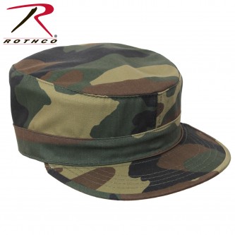 4540 Rothco Adjustable Camouflage Military Patrol Hat Fatigue Caps[Woodland Camo] 
