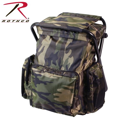 Rothco Backpack & Stool Combo Pack, Woodland