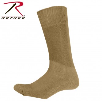 4557-S GI Military Cushion Sole Wool Blend Socks MADE IN USA[Coyote Brown,S (9-10)] 