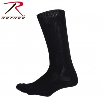 4564-M Rothco GI Style Cushion Sole Wool Blend Socks MADE IN USA[Black,M (10.5-11.5)] 