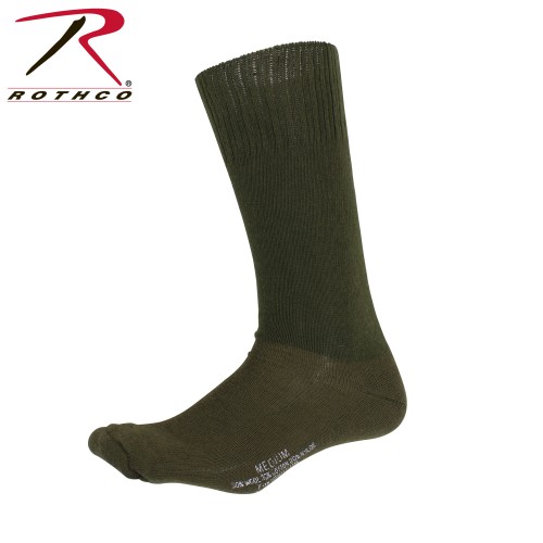 4565-S Rothco GI Style Cushion Sole Wool Blend Socks MADE IN USA[Olive Drab,S (9-10)] 
