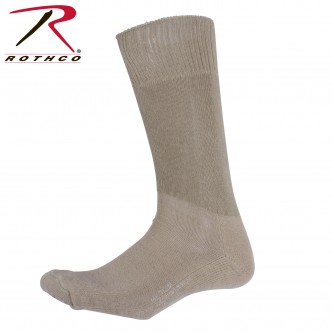 4566-S Rothco GI Style Cushion Sole Wool Blend Socks MADE IN USA[Khaki,S (9-10)] 