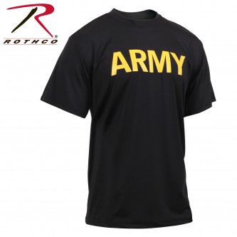 46020-M Army Black Physical Training T-Shirt Rothco 46020[Medium] 