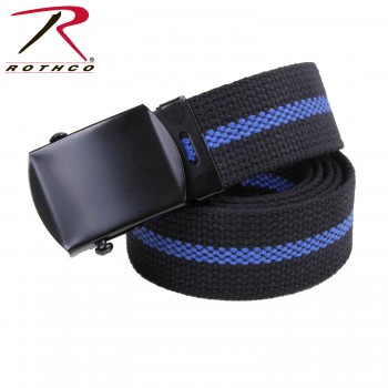4636 Thin Blue Line Black Mens Police Law Enforcement Belt Rothco 4644[54