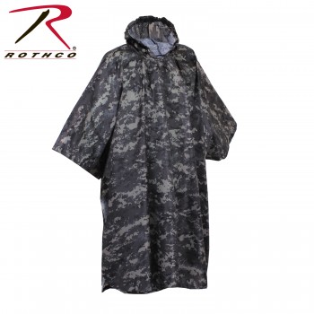 4646 Rip Stop Poncho GI Military Type Rothco[Subdued Urban Digital] 