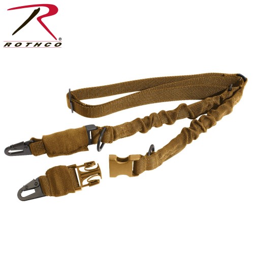 4657 Rothco Military Law Enforcement Police Two 2 Point Bungee Rifle/ Shotgun Sling[Coyote Brown] 
