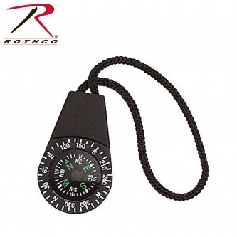 Rothco 4736 Brand New Black Plastic Zipper Pull Survival Compass 