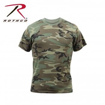 4777-2X Rothco Woodland Or ACU Camouflage Vintage Design Short Sleeve T-Shirt[2XL,Woodland Camo] 