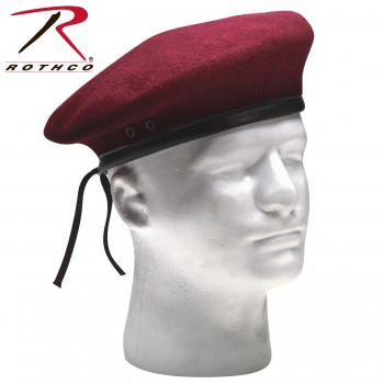 4909-7 Rothco G.I. Style Military Maroon Wool Beret[7] 