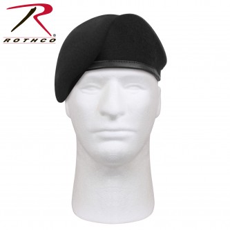 Rothco 4949-6.75 Black Military Inspection Ready Army Wool French Beret[6 3/4