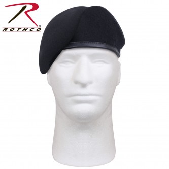 4979-7.25 Military US Army Pre-Shaved Inspection Ready No Flash Wool Beret 4949 Rothco[Midnight Navy