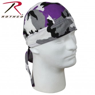 5150 Rothco Cotton Military Biker Headwrap Camo Do-Rag Bandanna[Ultra Violet Camo] 