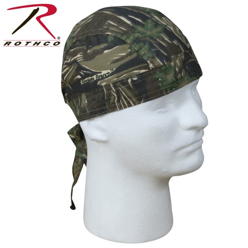5166 Rothco Cotton Military Biker Headwrap Camo Do-Rag Bandanna[Smokey Branch Camo]