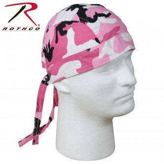 5195 Rothco Cotton Military Biker Headwrap Camo Do-Rag Bandanna[Pink Camo] 