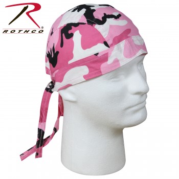 5195 Rothco Cotton Military Biker Headwrap Camo Do-Rag Bandanna[Pink Camo] 