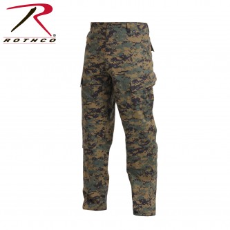 Rothco Army Combat Camouflage Rip Stop Uniform Made To Military Specs[Woodland Digital Camo BOTTOM]