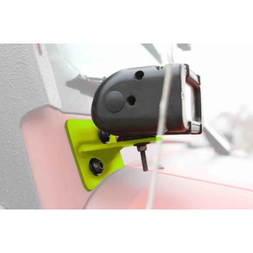 Gecko Green Lower Windshield Mount With LED Light Jeep Wrangler JK 2007-2018 Steinjager J0046540