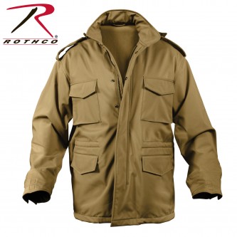 Rothco 5244 Coyote Brown Military Soft Shell Tactical M-65 Field Jacket Size X-Large