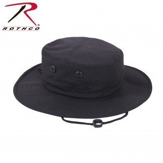 Black Adjustable Military Style Boonie Hat