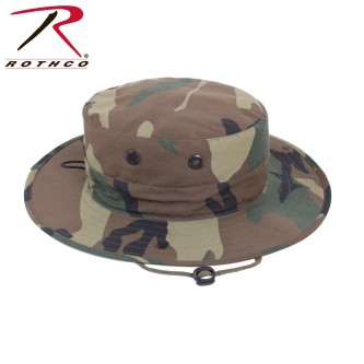 52558 Rothco Military Style Adjustable Hunting Tactical Boonie Hat [Woodland Camo] 