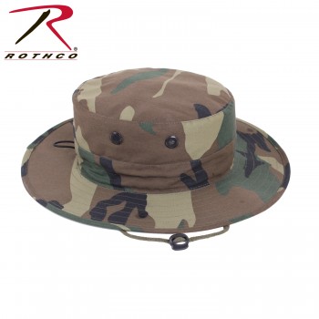 52558 Rothco Military Style Adjustable Hunting Tactical Boonie Hat [Woodland Camo] 