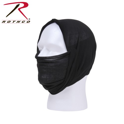 5301 Rothco Multi-Use Military Camo Tactical Head Face Wrap [Black] 